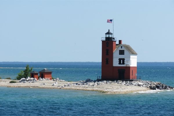 Round Island Lighthouse at Mackinac Island